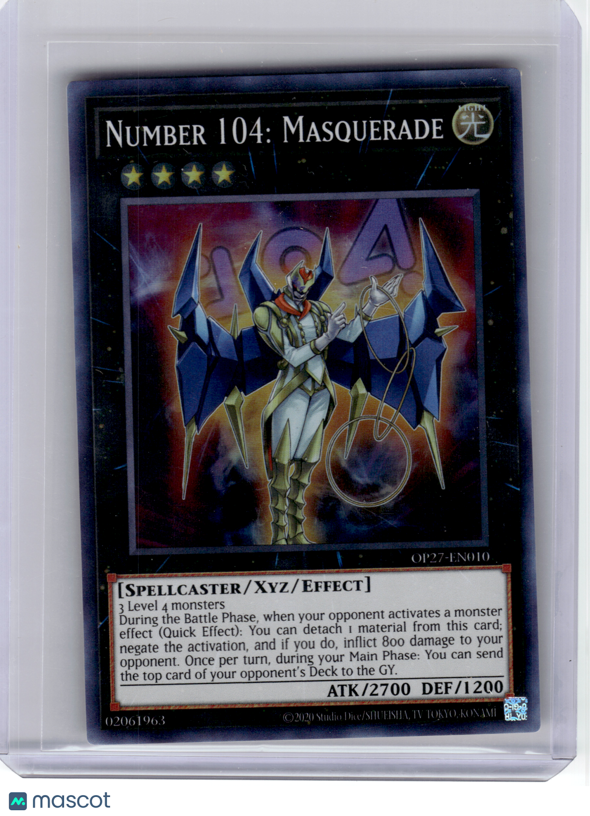 2024 Yugioh TCG—Number 104: Masquerade #EN010 OTS Tournament Pack 27—SR Foil