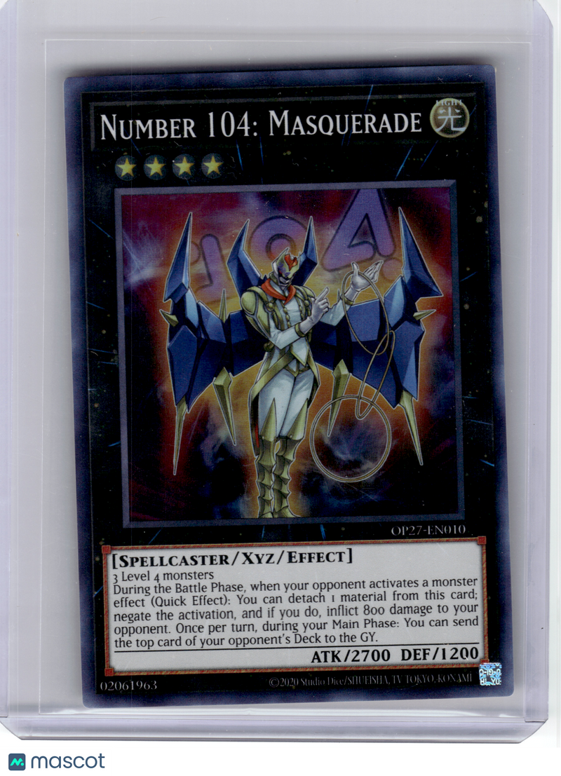 2024 Yugioh TCG—Number 104: Masquerade #EN010 OTS Tournament Pack 27—SR Foil