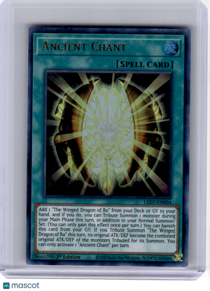 2020 Yugioh TCG—Ancient Chant #EN004 Legendary Duelists: Rage of Ra—UR Foil