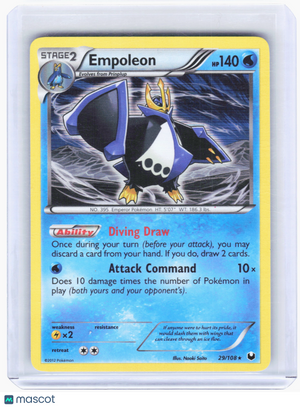 2012 Pokemon—Empoleon #29 Dark Explorers—Rare Holo [Lightly Played]