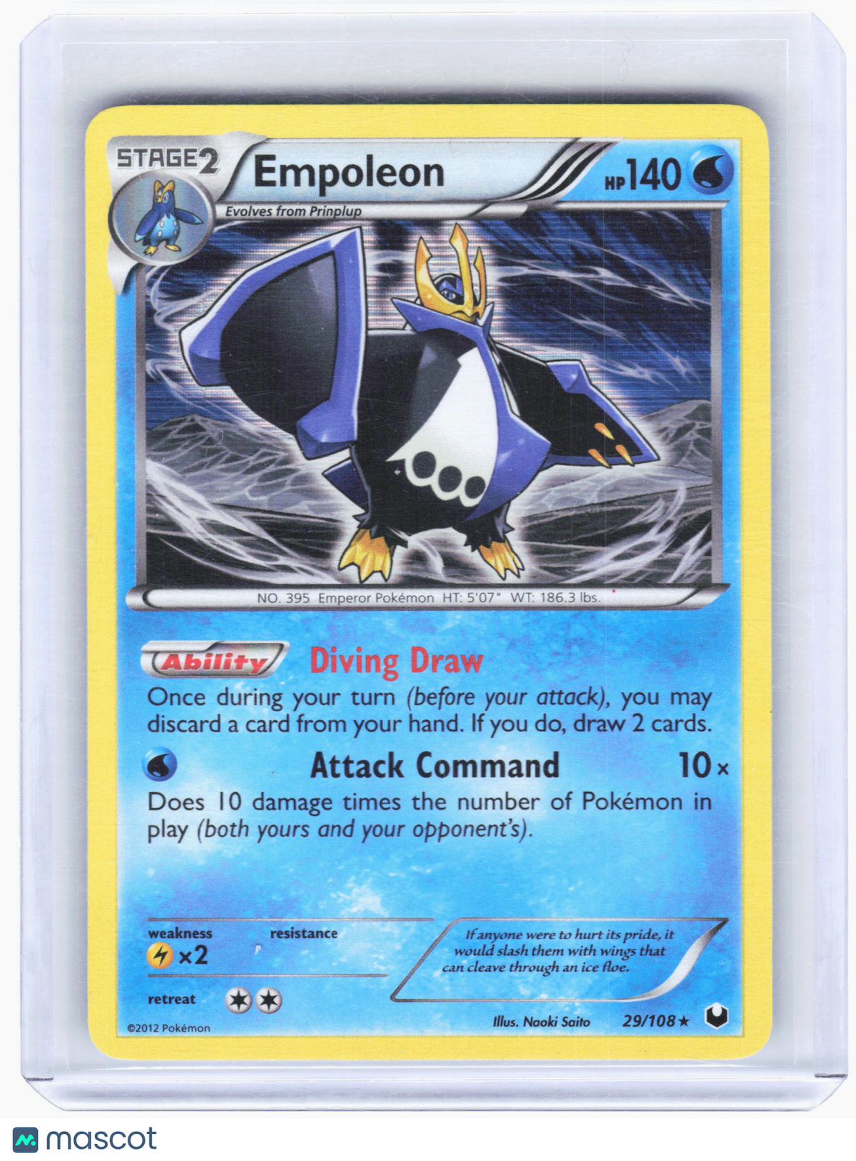 2012 Pokemon—Empoleon #29 Dark Explorers—Rare Holo [Lightly Played]