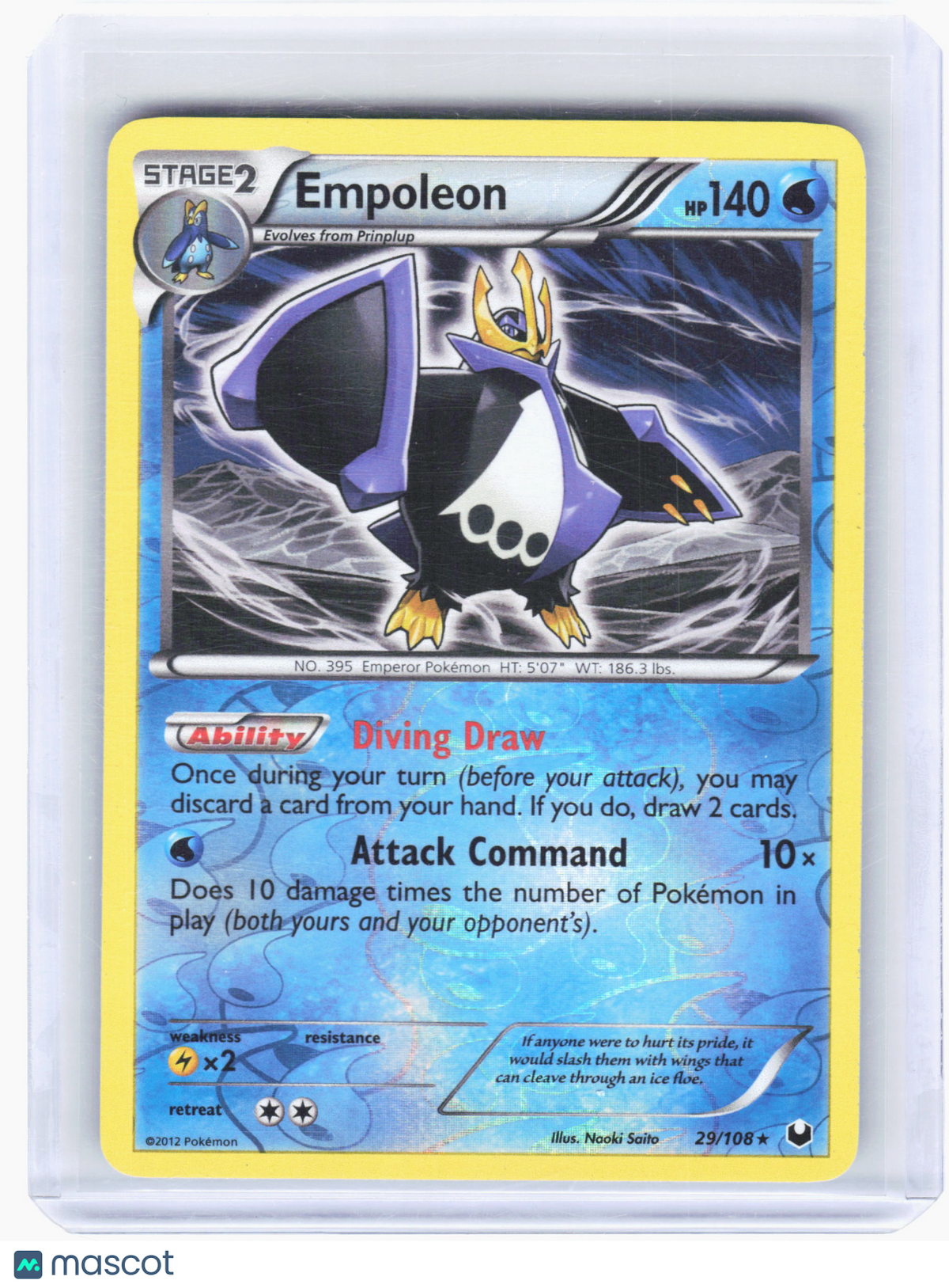 2012 Pokemon—Empoleon #29 Dark Explorers—Rare Reverse Holo [Lightly Played]