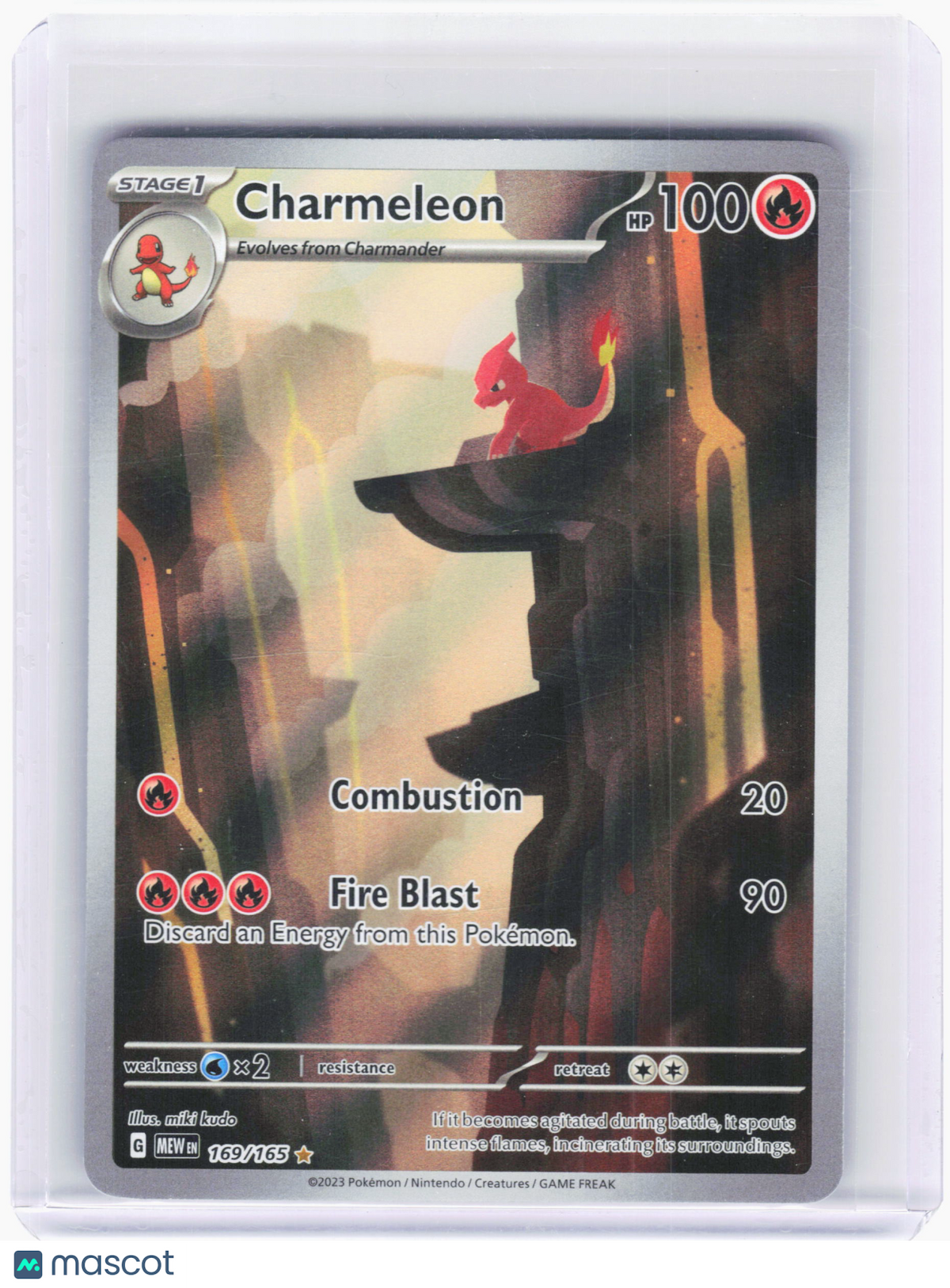 2023 Pokemon—Charmeleon #169 Scarlet & Violet 151—Illustration Rare Holo