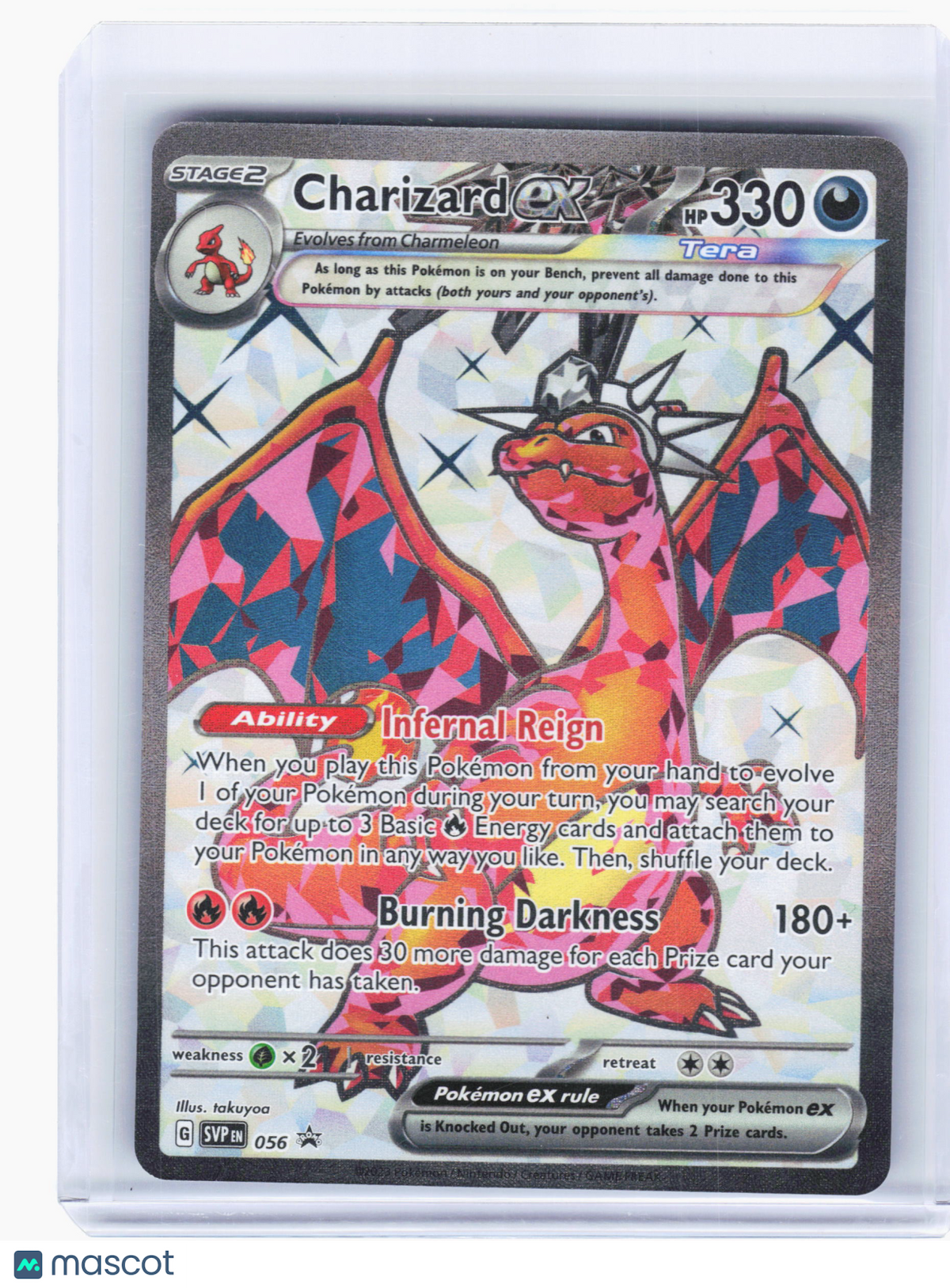2023 Pokemon—Charizard ex #056 Scarlet & Violet—Black Star Promo Holo