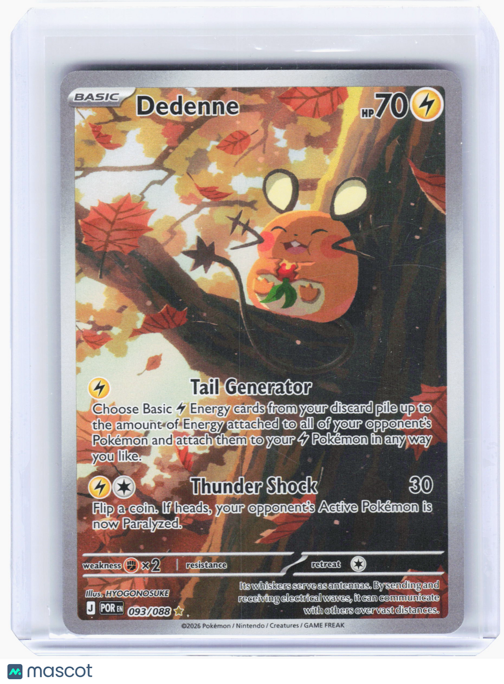 2026 Pokemon—Dedenne #93 Perfect Order—Illustration Rare Holo