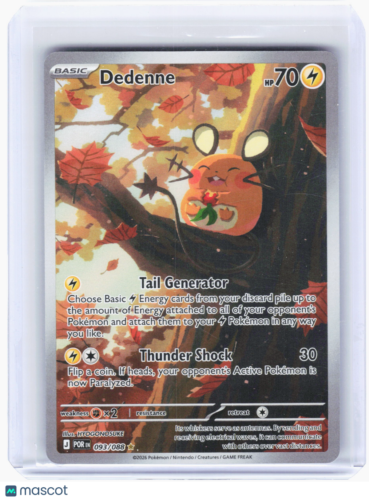 2026 Pokemon—Dedenne #93 Perfect Order—Illustration Rare Holo