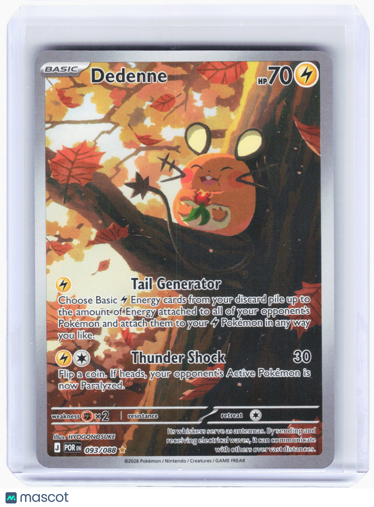 2026 Pokemon—Dedenne #93 Perfect Order—Illustration Rare Holo