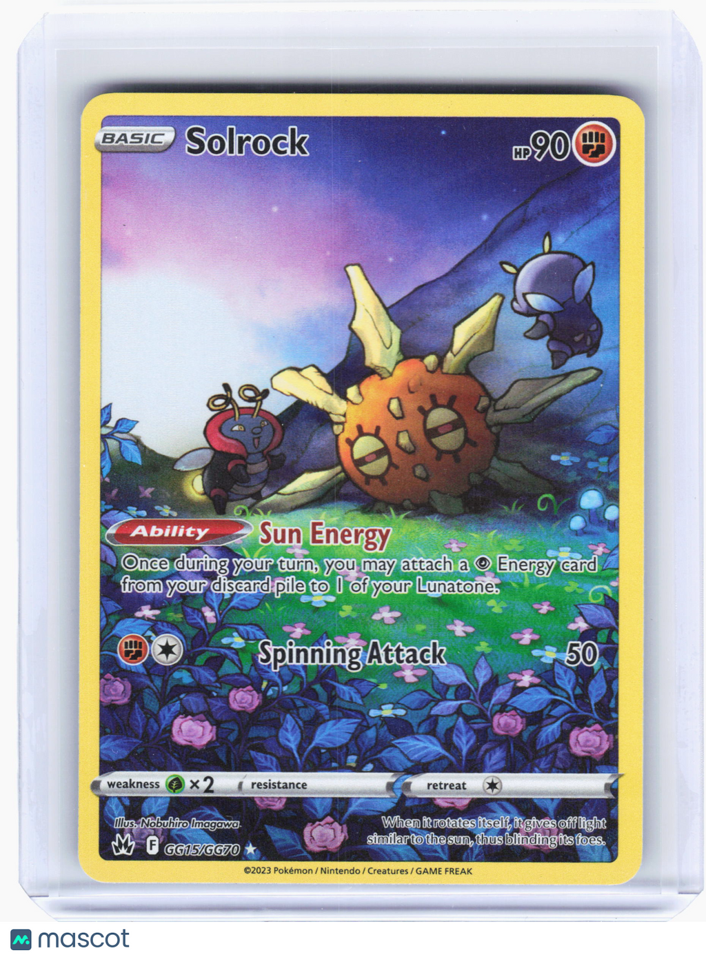 2023 Pokemon—Solrock #GG15 Crown Zenith: Galarian Gallery—Ultra Rare Holo