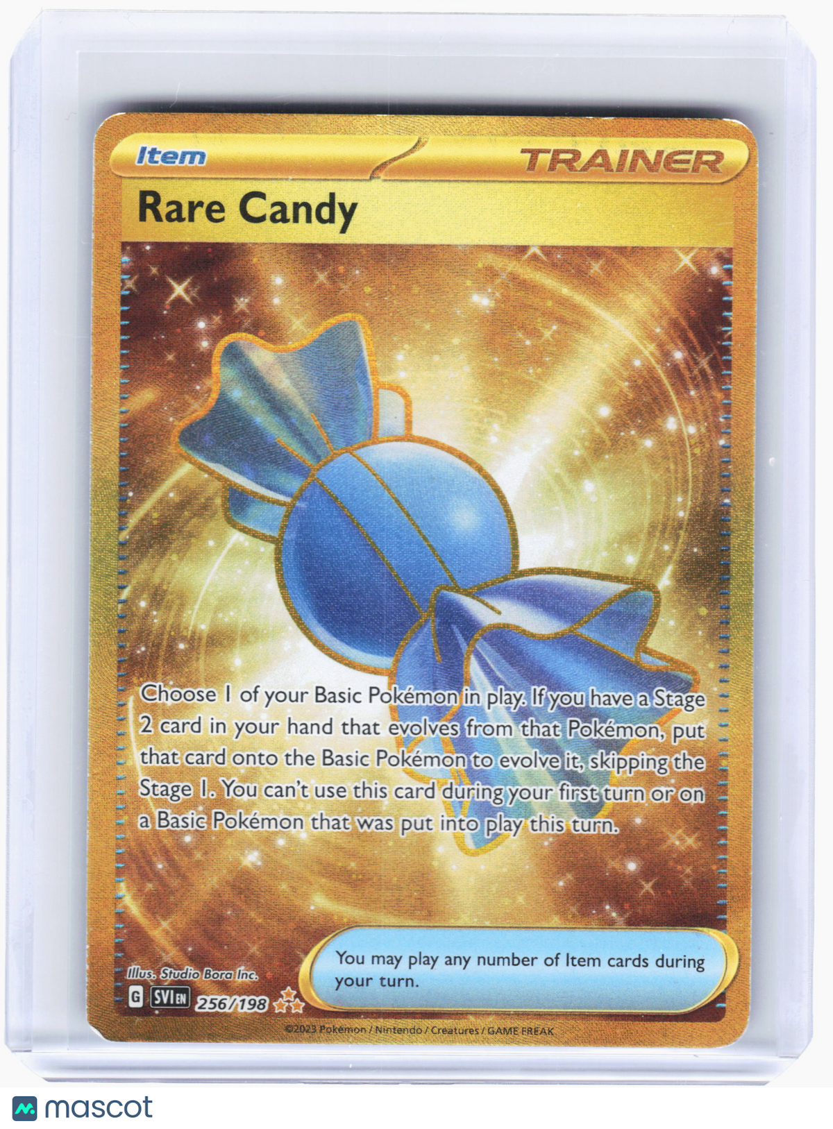 2023 Pokemon—Rare Candy #256 Scarlet & Violet Base Set—Hyper Rare Gold [MP]