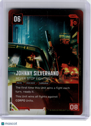 2026 Cyberpunk TCG—Johnny Silverhand #BO11 Welcome to Night City (Beta)—E Foil