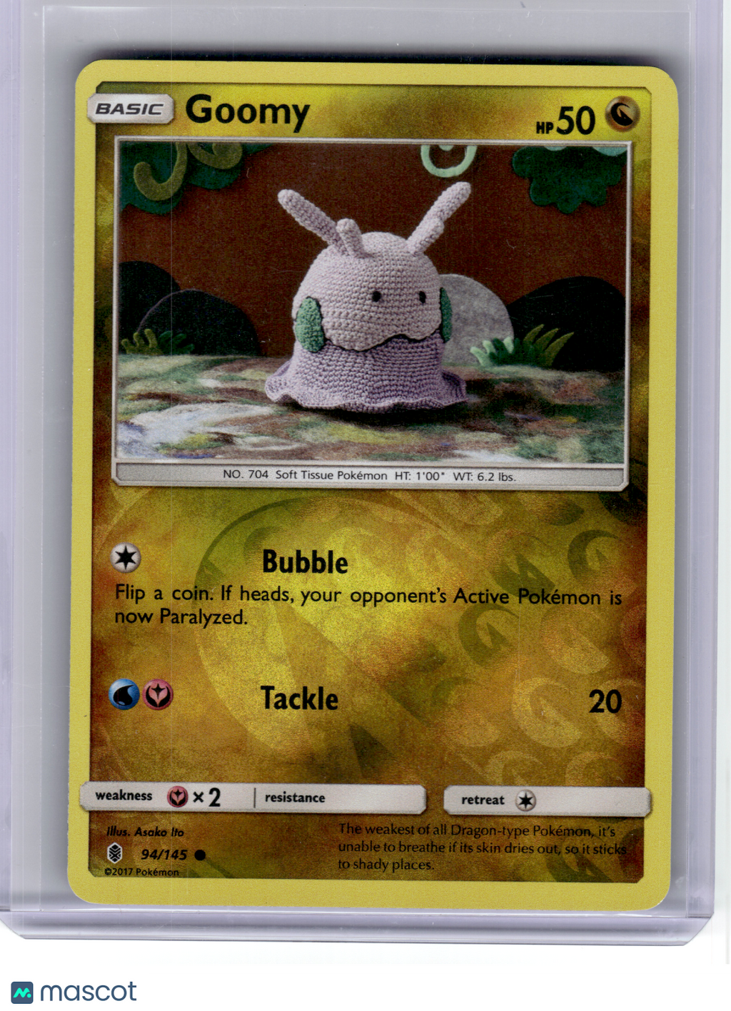 2017 Pokemon—Goomy #94 Guardians Rising—Common Reverse Holo