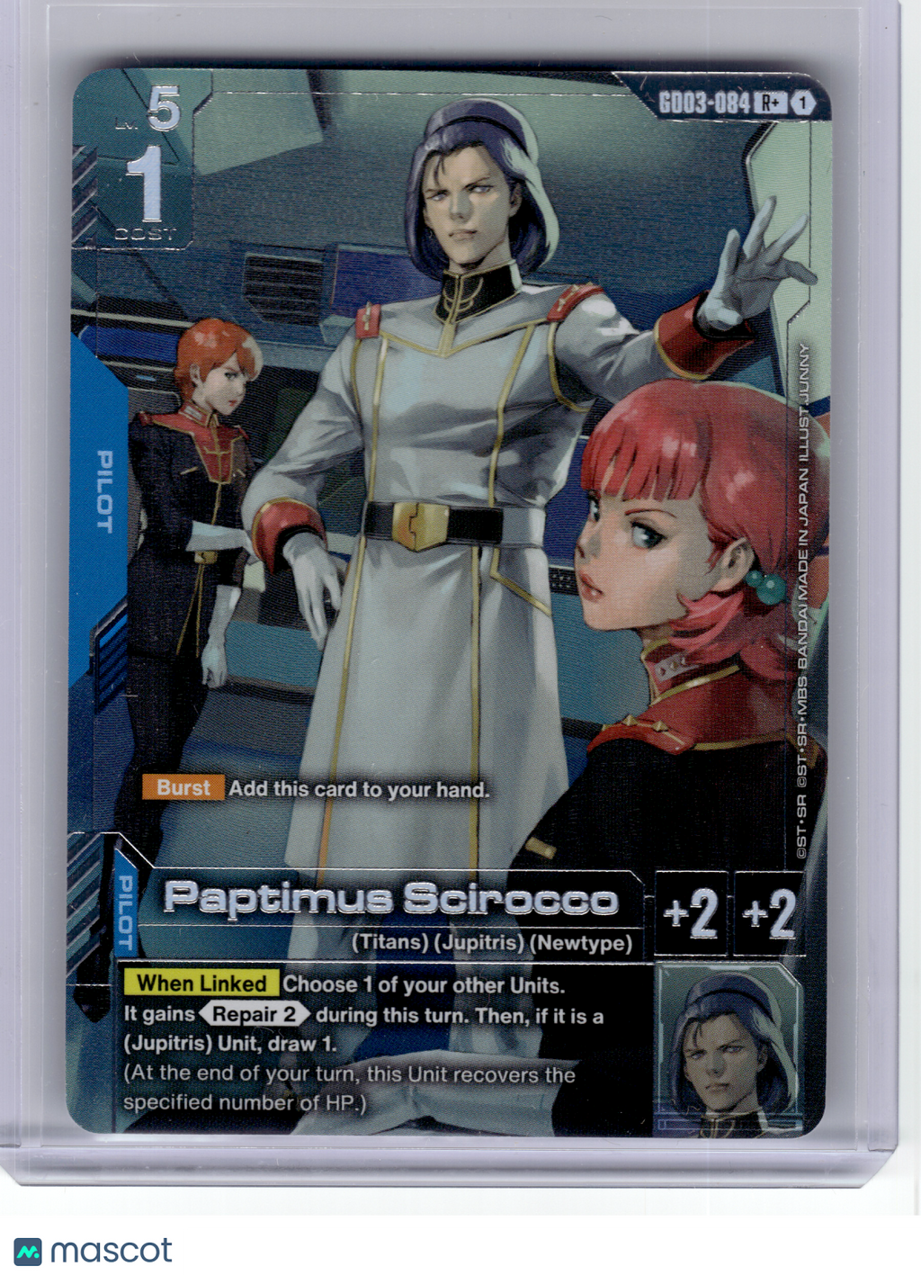 2026 Gundam Card Game—Paptimus Scirocco #84 Steel Requiem—Rare Plus Foil