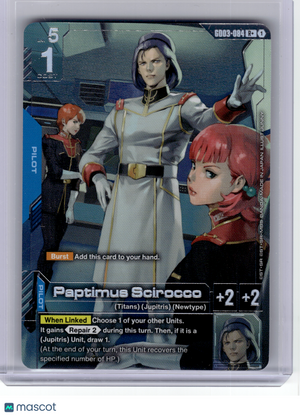 2026 Gundam Card Game—Paptimus Scirocco #84 Steel Requiem—Rare Plus Foil