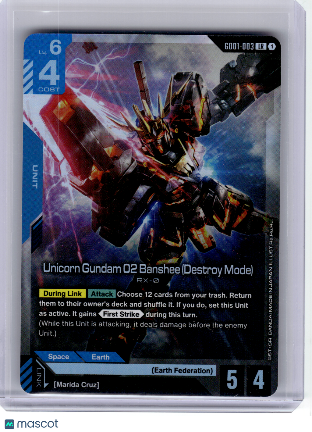 2025 Gundam CG—Unicorn Gundam 02 Banshee (Destroy Mode) #GD01-003 —LR Foil