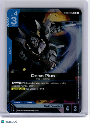2025 Gundam Card Game—Delta Plus #GD01-006 Newtype Rising—Rare Foil