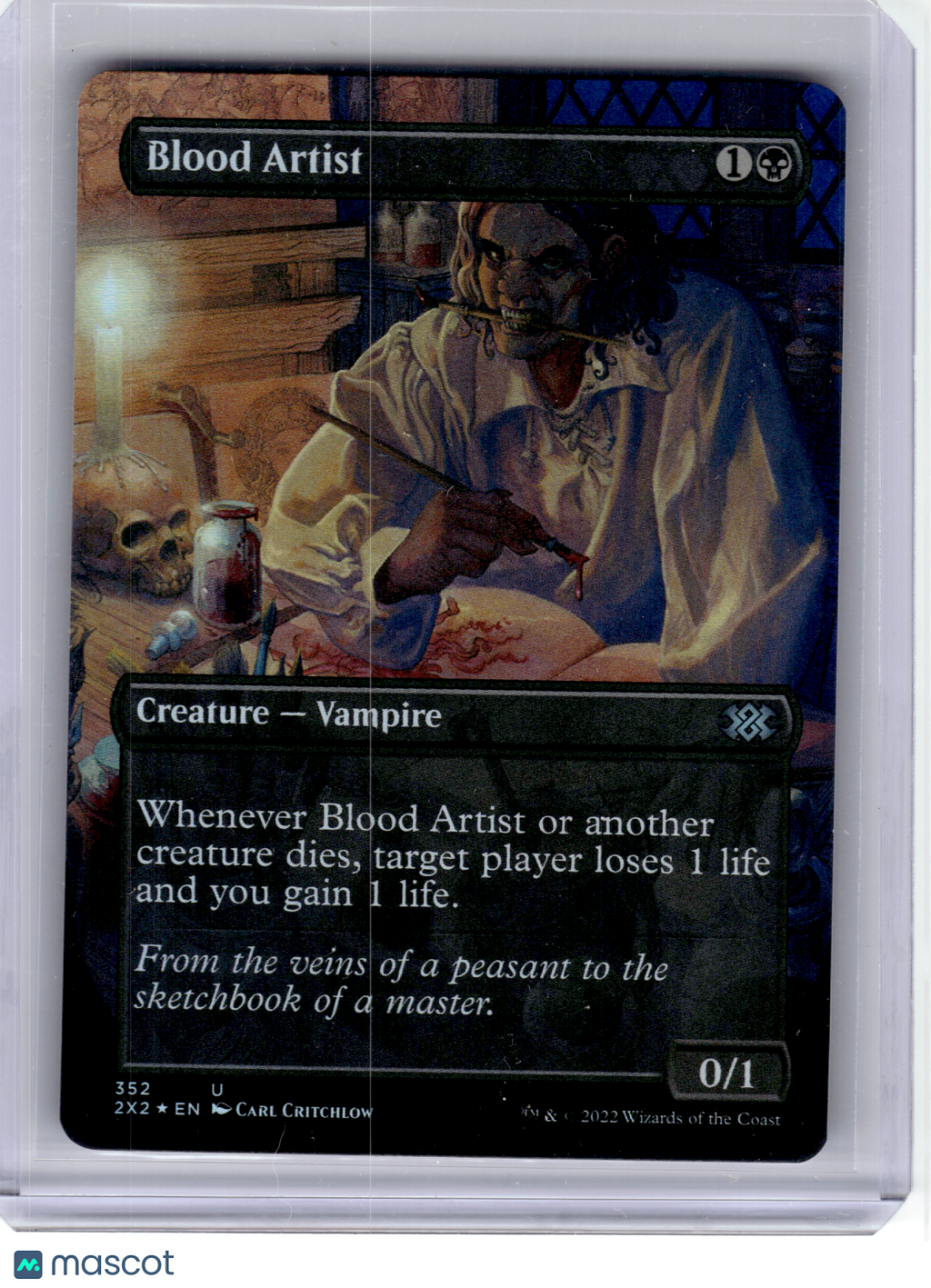 2022 MagicTG—Blood Artist (Borderless) #352 Double Masters—Uncommon Foil