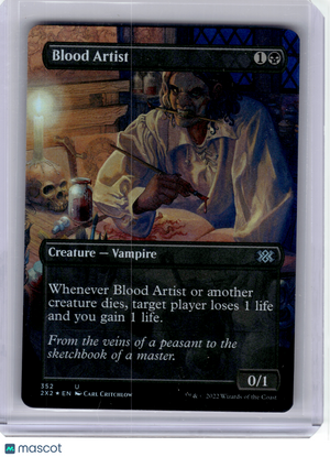 2022 MagicTG—Blood Artist (Borderless) #352 Double Masters—Uncommon Foil