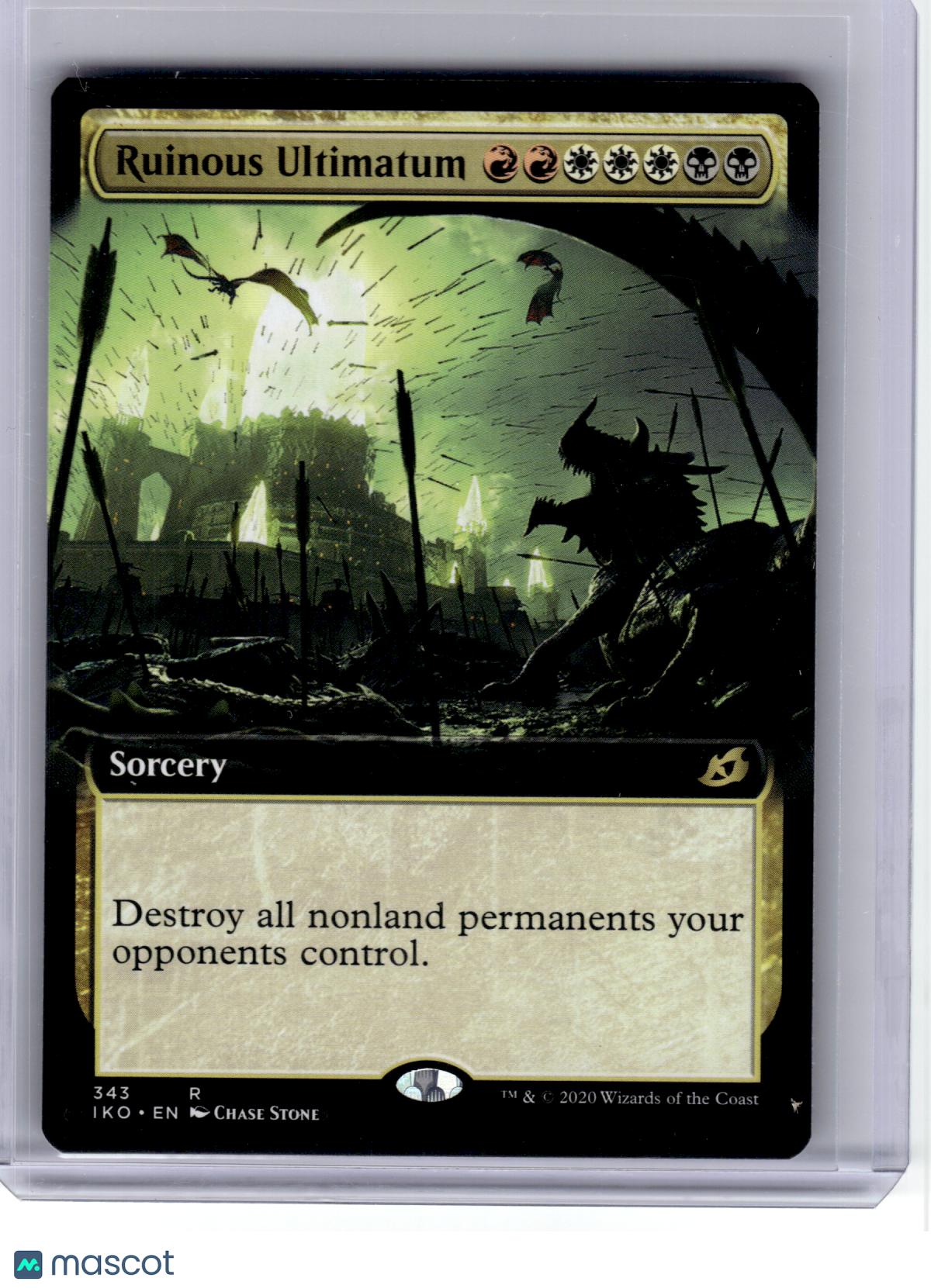 2020 MagicTG—Ruinous Ultimatum (Extended Art) #343 IKO—Rare Non-Foil