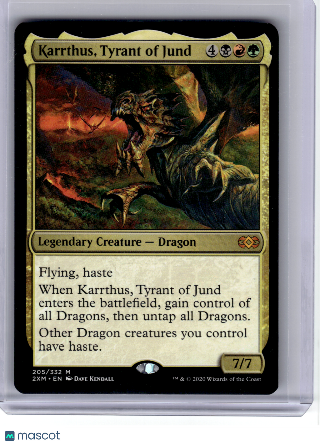 2020 MagicTG—Karrthus, Tyrant of Jund #205 Double Masters—Mythic Non-Foil