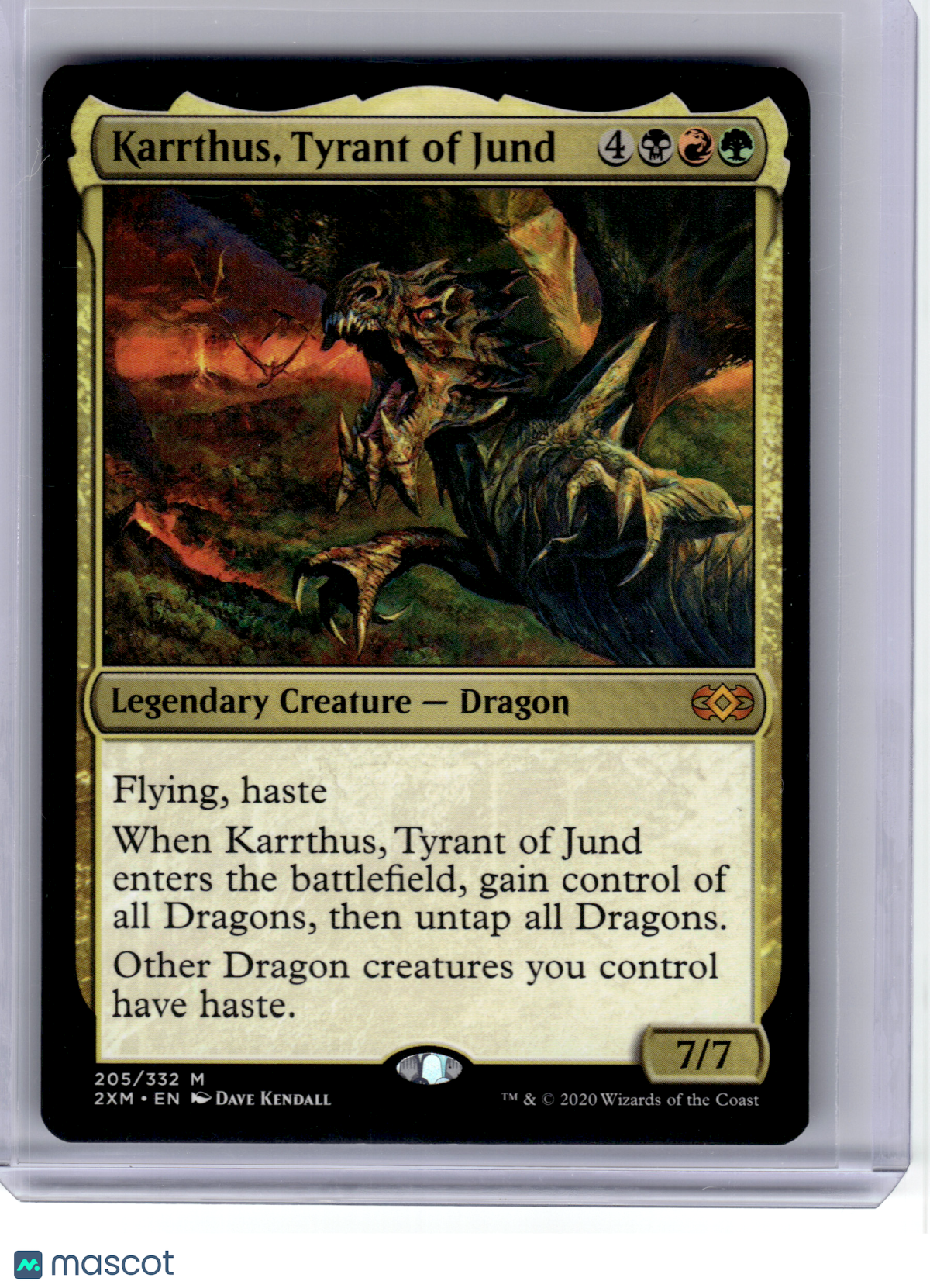 2020 MagicTG—Karrthus, Tyrant of Jund #205 Double Masters—Mythic Non-Foil