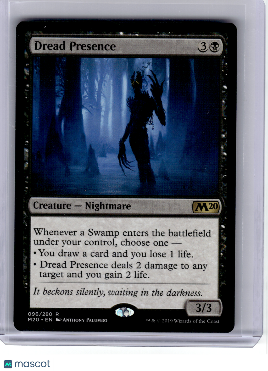 2019 MagicTG—Dread Presence #96 Core Set 2020—Rare Non-Foil