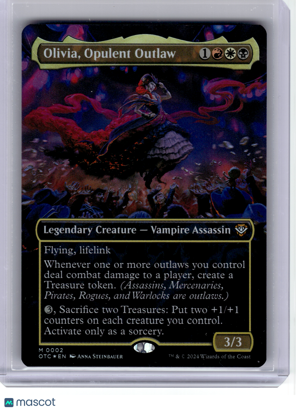 2024 MagicTG—Olivia, Opulent Outlaw (Borderless) #2 OTC—Mythic Foil