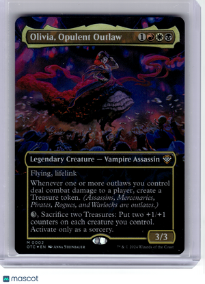 2024 MagicTG—Olivia, Opulent Outlaw (Borderless) #2 OTC—Mythic Foil