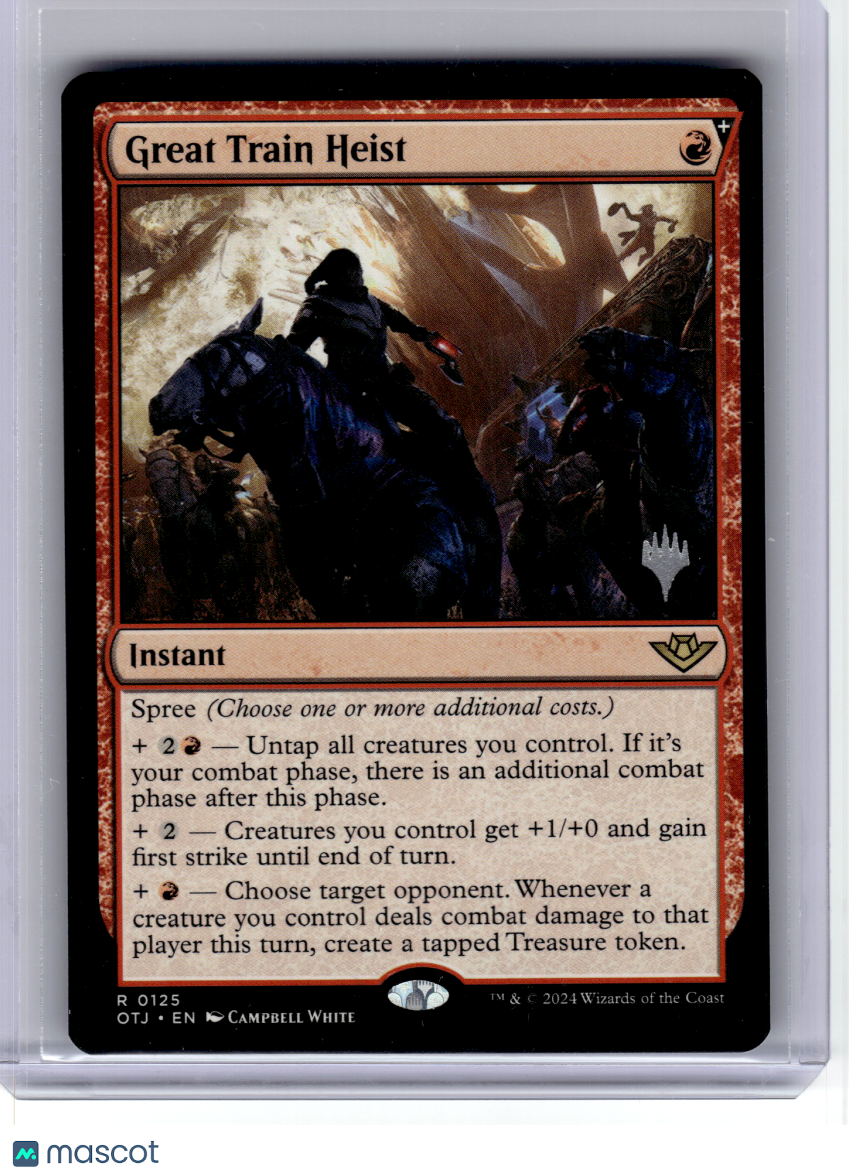 2024 MagicTG—Great Train Heist #125 Promo Pack: OTJ—Rare Non-Foil