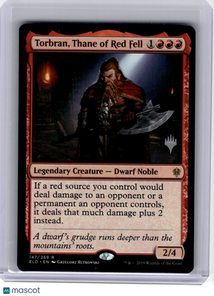 2019 MagicTG—Torbran, Thane of Red Fell #147 Promo Pack: ELD—Rare Non-Foil