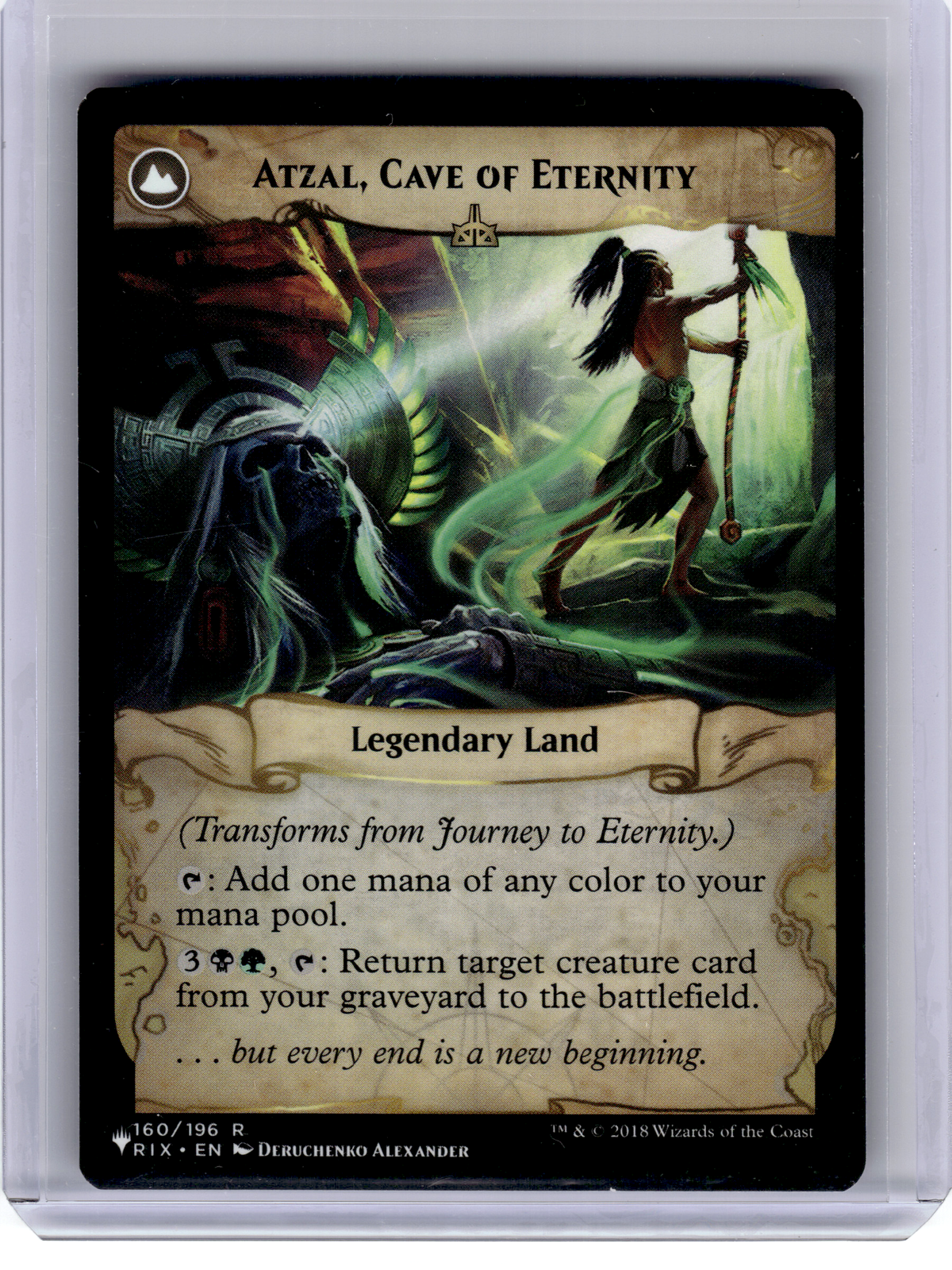 2018 MagicTG—Journey to Eternity // Atzal, Cave of Eternity #160 LIST—R Non-Foil