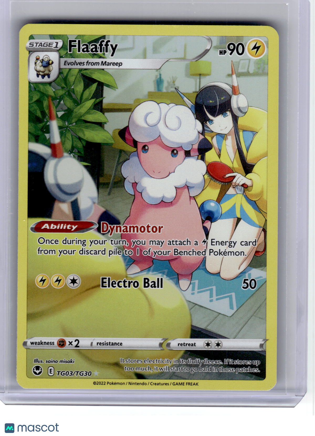 2022 Pokemon—Flaaffy #TG03 Silver Tempest Trainer Gallery—Ultra Rare Holo