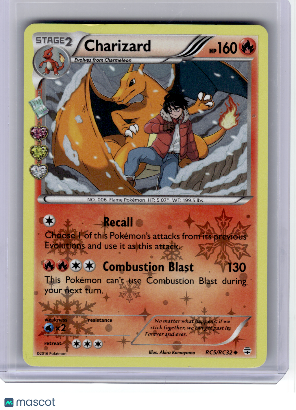 2016 Pokemon—Charizard #RC5 Generations: Radiant Collection—Uncommon Holo [DMG]