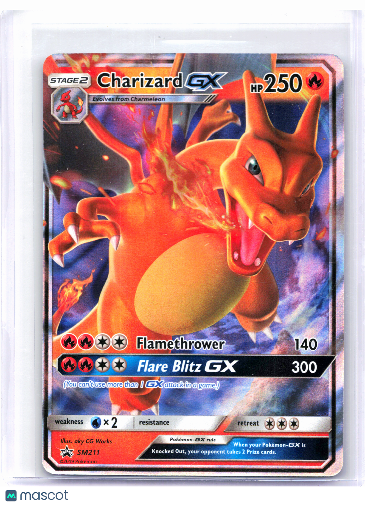 2019 Pokemon—Charizard GX #SM211 Sun & Moon Promos—Black Star Promo Holo