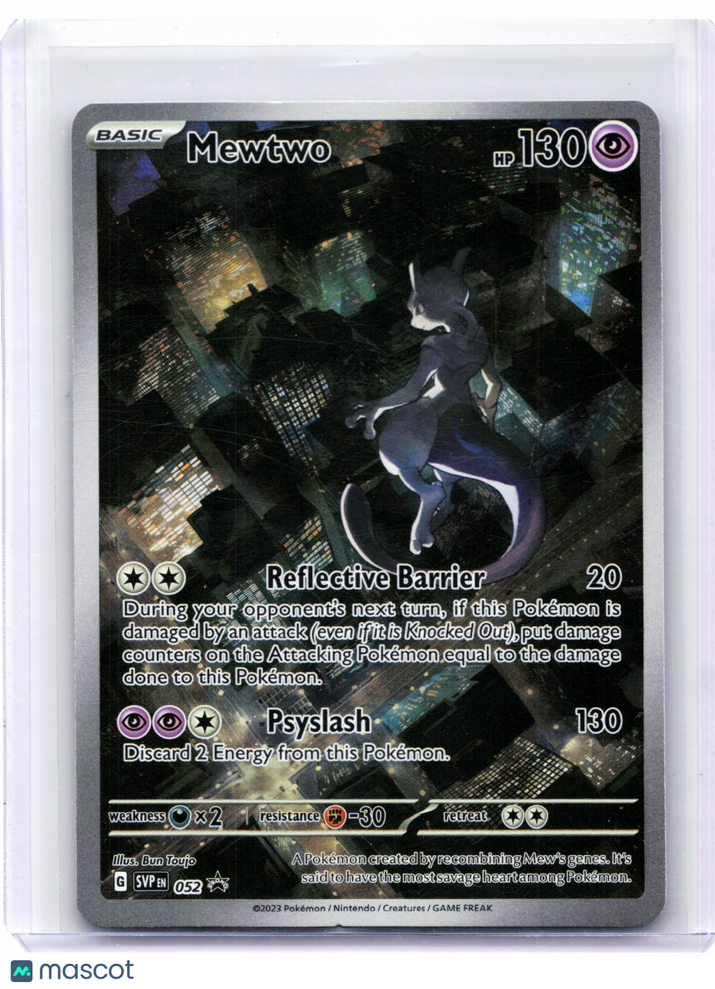 2023 Pokemon—Mewtwo #052 Scarlet & Violet Promo—Black Star Promo Holo