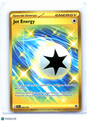 2024 Pokemon—Jet Energy #252/191 Surging Sparks—Hyper Rare Gold