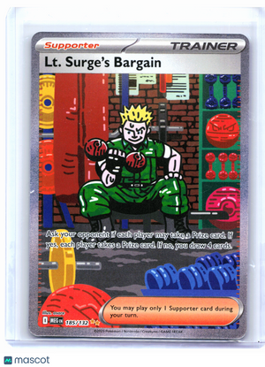 2025 Pokemon—Lt. Surge's Bargain #185/132 Mega Evolution Base Set—SIR Holo