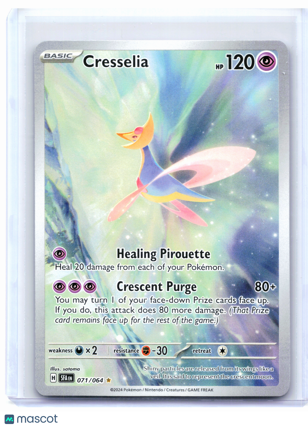 2024 Pokemon—Cresselia #071/064 Shrouded Fable—Illustration Rare Holo ...