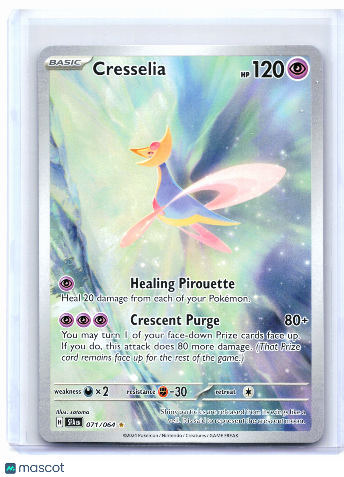 2024 Pokemon—Cresselia #071/064 Shrouded Fable—Illustration Rare Holo
