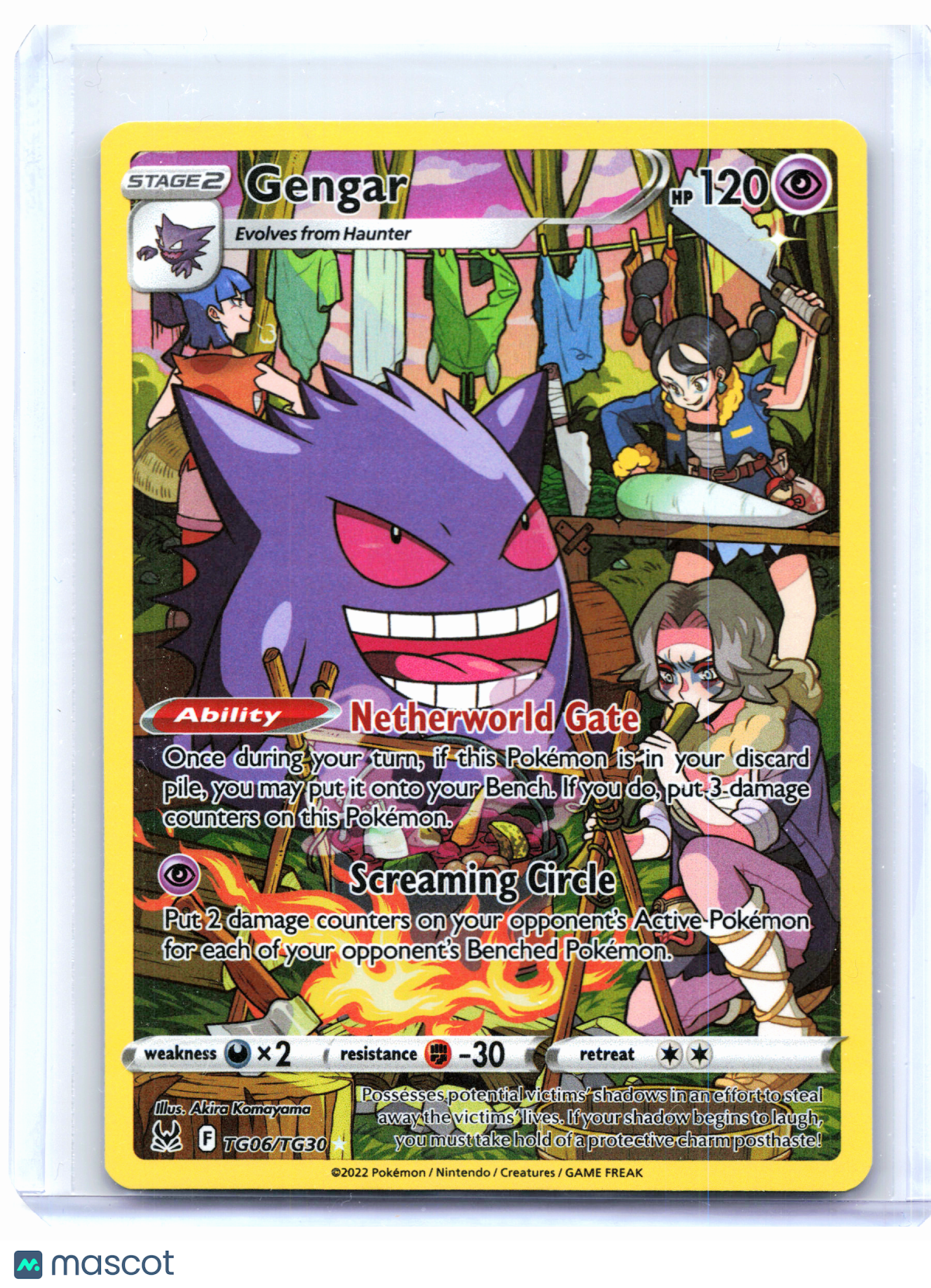2022 Pokemon—Gengar #TG06/TG30 Lost Origin Trainer Gallery—Ultra Rare Holo
