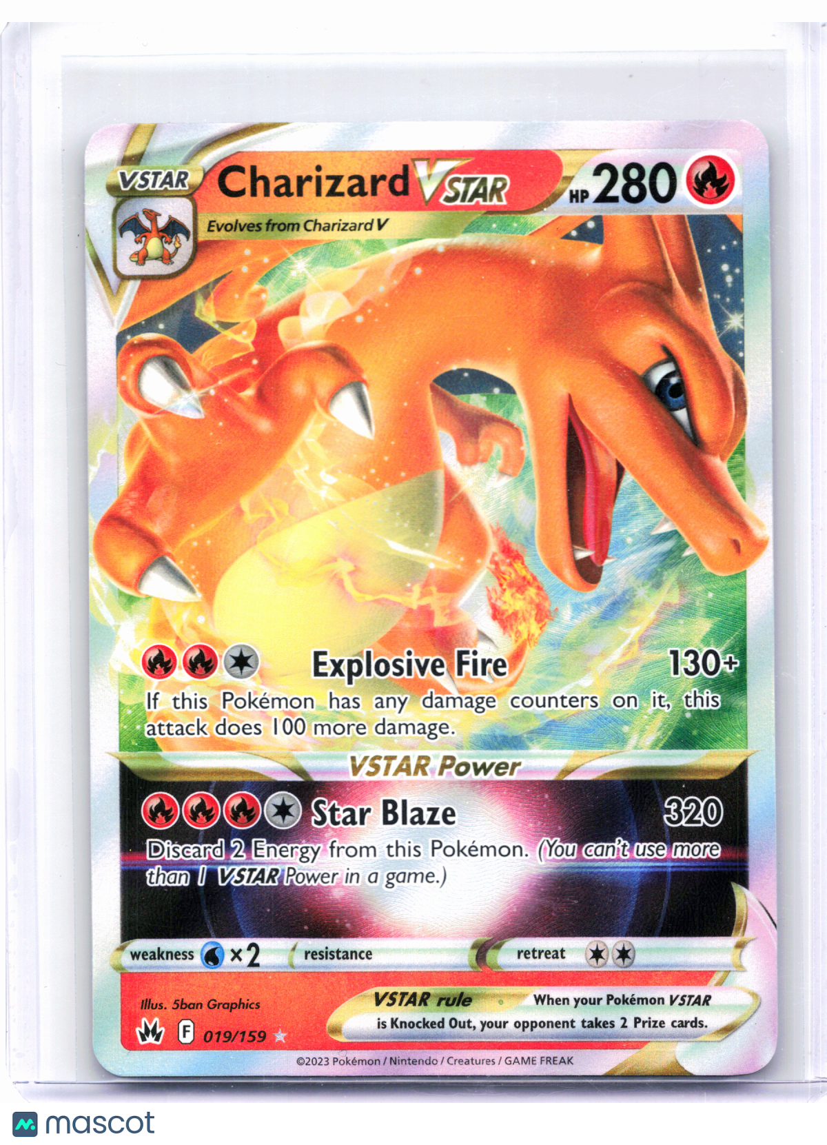 2023 Pokemon—Charizard VSTAR #019/159 Crown Zenith—Ultra Rare Holo