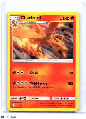 2019 Pokemon—Charizard #5/18 Detective Pikachu—Holo Rare Holo