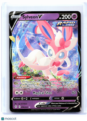 2021 Pokemon—Sylveon V #074/203 Evolving Skies—Ultra Rare Holo