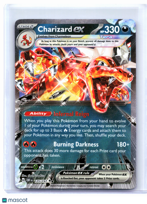 2023 Pokemon—Charizard ex #125/197 Obsidian Flames—Double Rare Holo