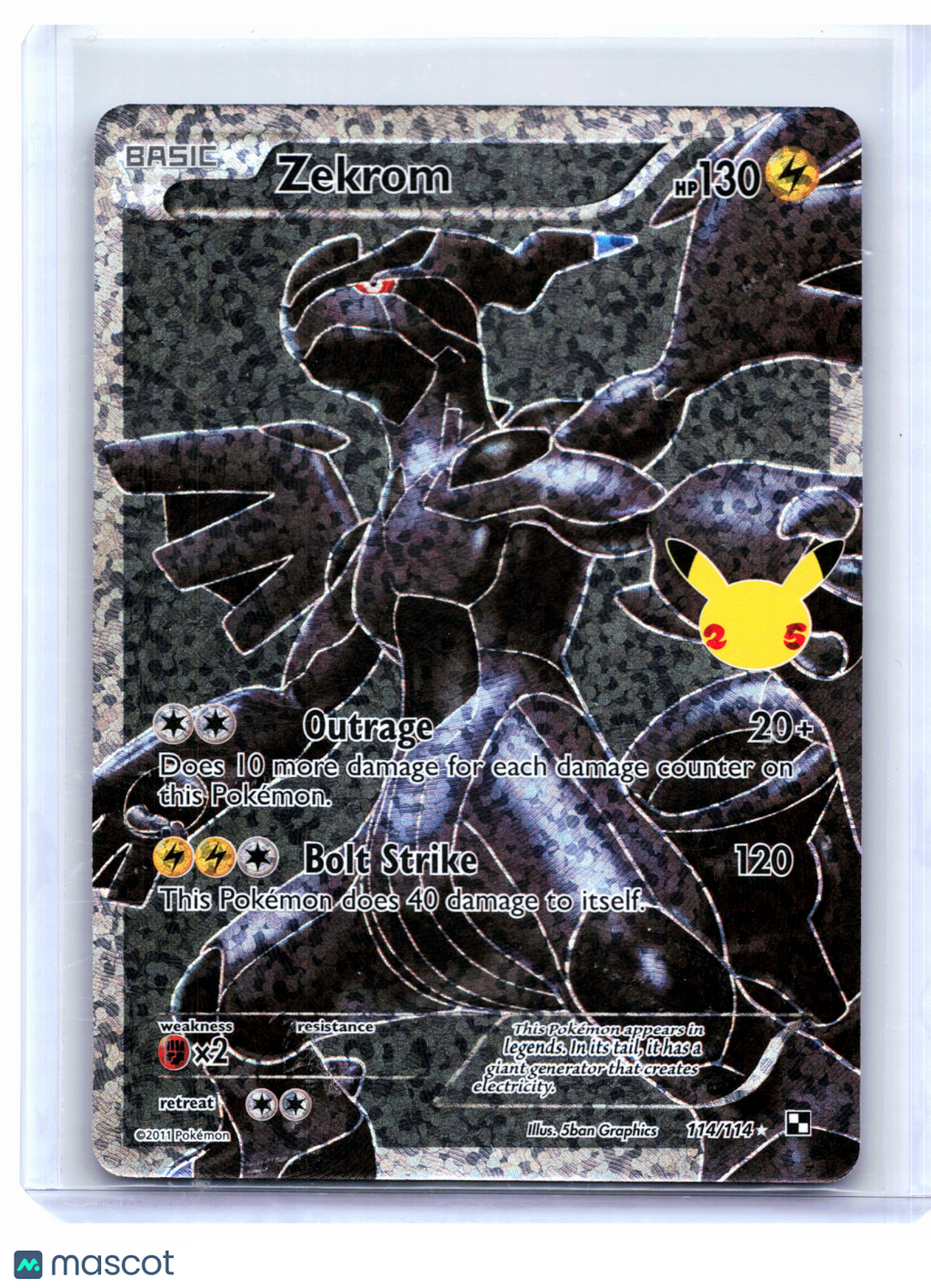 2021 Pokemon—Zekrom #114/114 Celebrations: Classic Collection—CC Holo