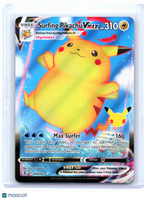 2021 Pokemon—Surfing Pikachu VMAX #009/025 Celebrations—Ultra Rare Holo