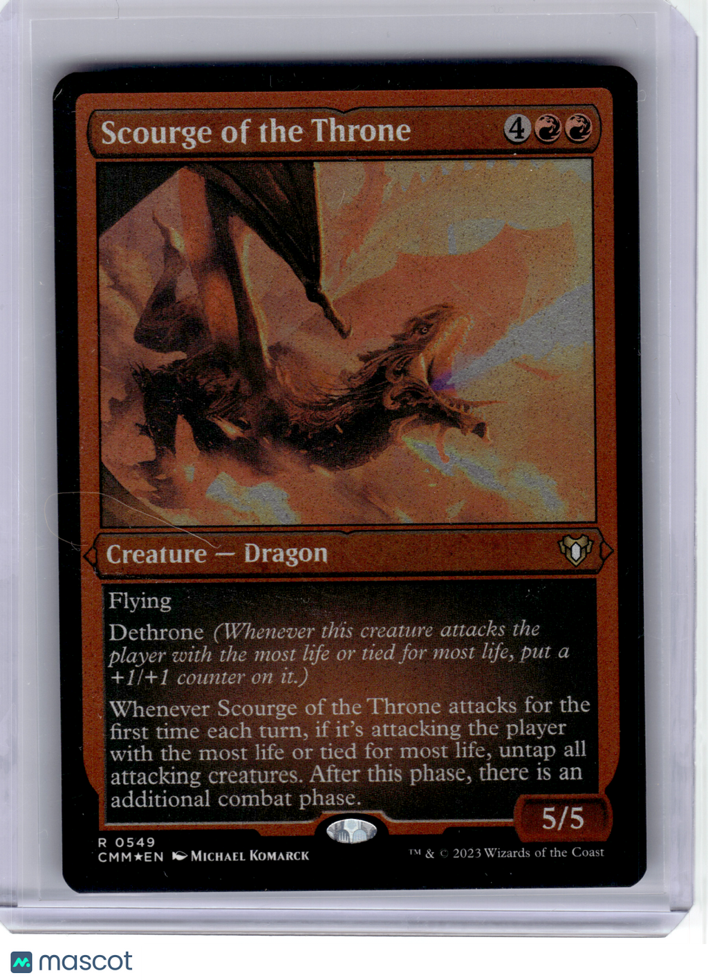 2023 MagicTG—Scourge of the Throne #549 Commander Masters—Rare Foil Etched