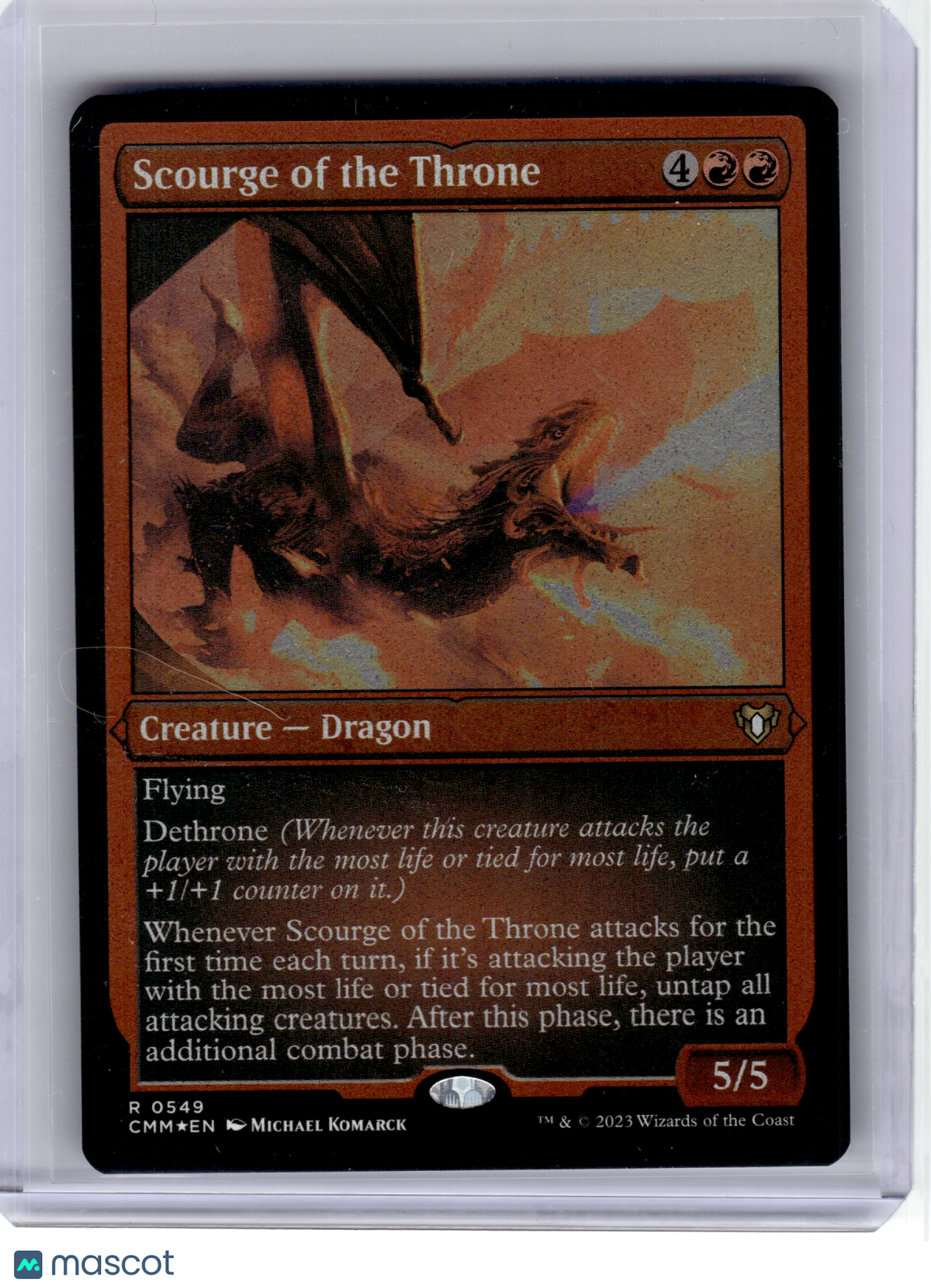 2023 MagicTG—Scourge of the Throne #549 Commander Masters—Rare Foil Etched