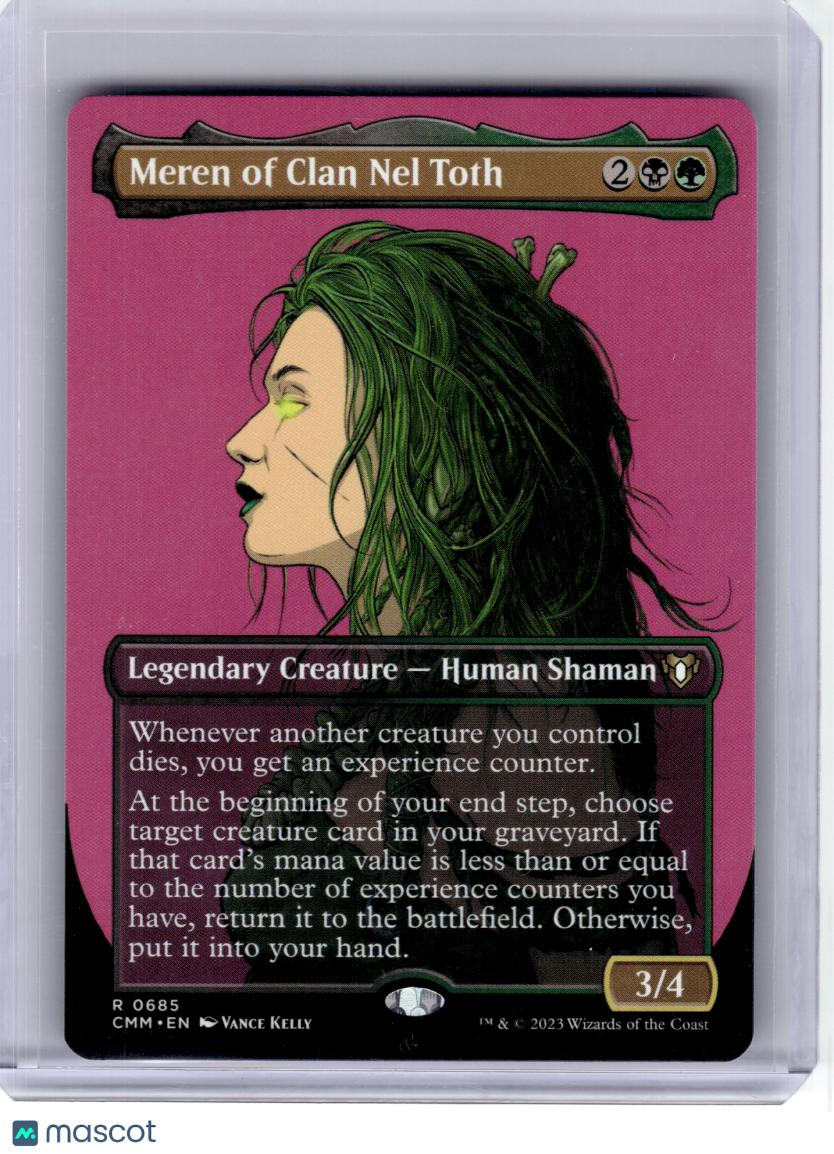 2023 MagicTG—Meren of Clan Nel Toth (Borderless) #685 CMM—Rare Non-Foil