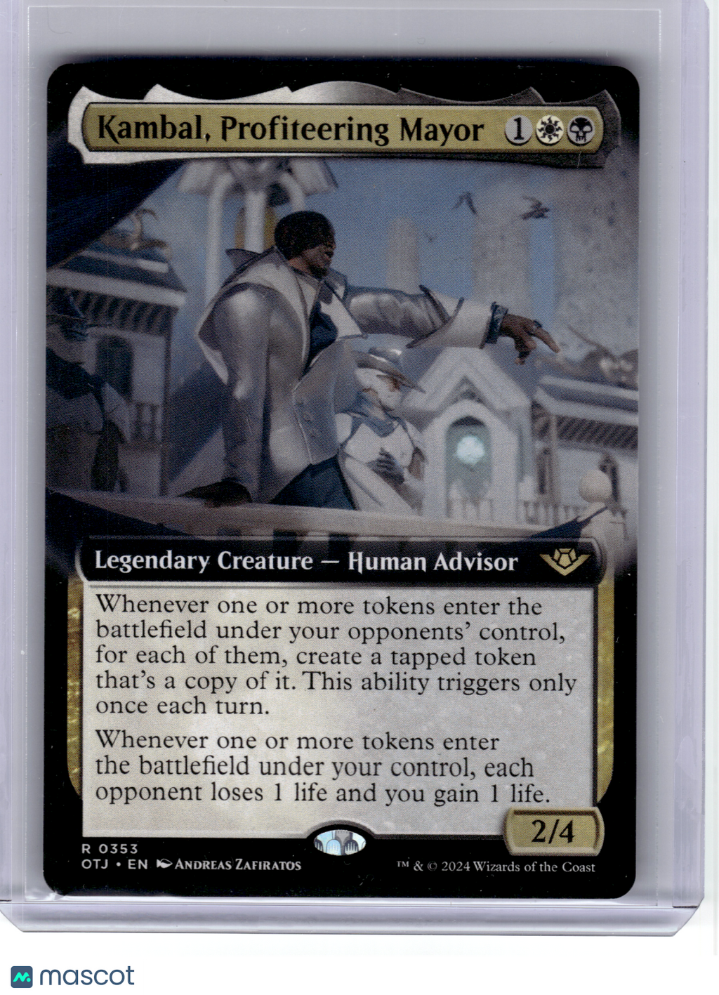 2024 MagicTG—Kambal, Profiteering Mayor (Extended Art) #353 OTJ—Rare Non-Foil