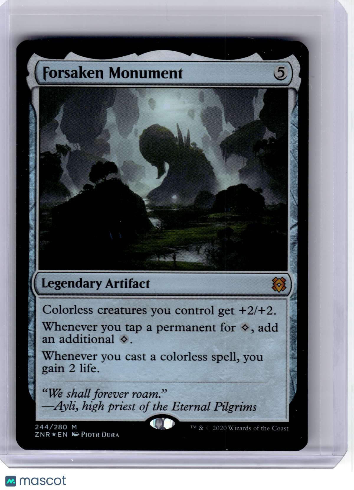 2020 MagicTG—Forsaken Monument #244 Zendikar Rising—Mythic Foil